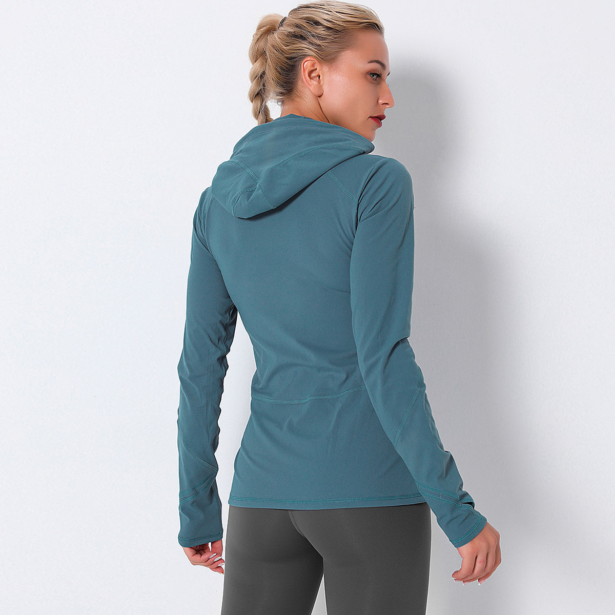 fall/winter zipper quick-drying fitness long sleeves yoga top  NSNS10663