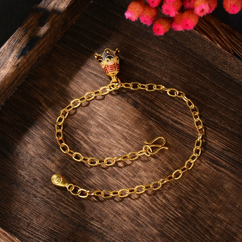 Inherit the ancient method to roast the blue Taiji gossip ancient clock pendant personality model Ping An DIY transport bead accessories girl bracelet