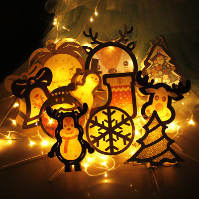 圣诞礼物手工diy灯笼材料包儿童圣诞小礼物桌面摆件房间装饰挂件