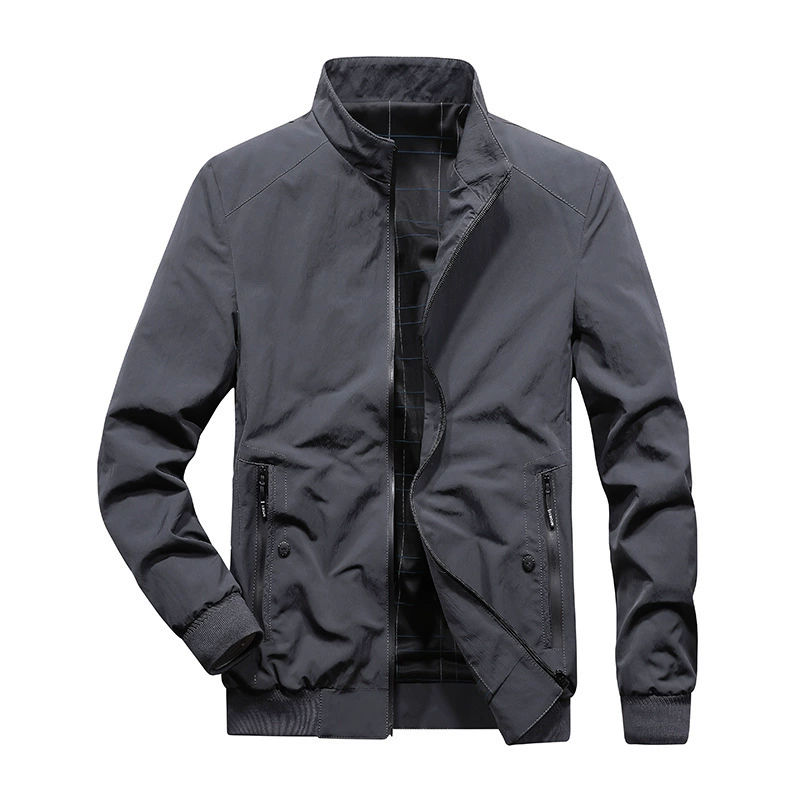 Мужская весна и осень, новая куртка, простая повседневная модная мужская Молодежная куртка больших размеров, Мужская 9865