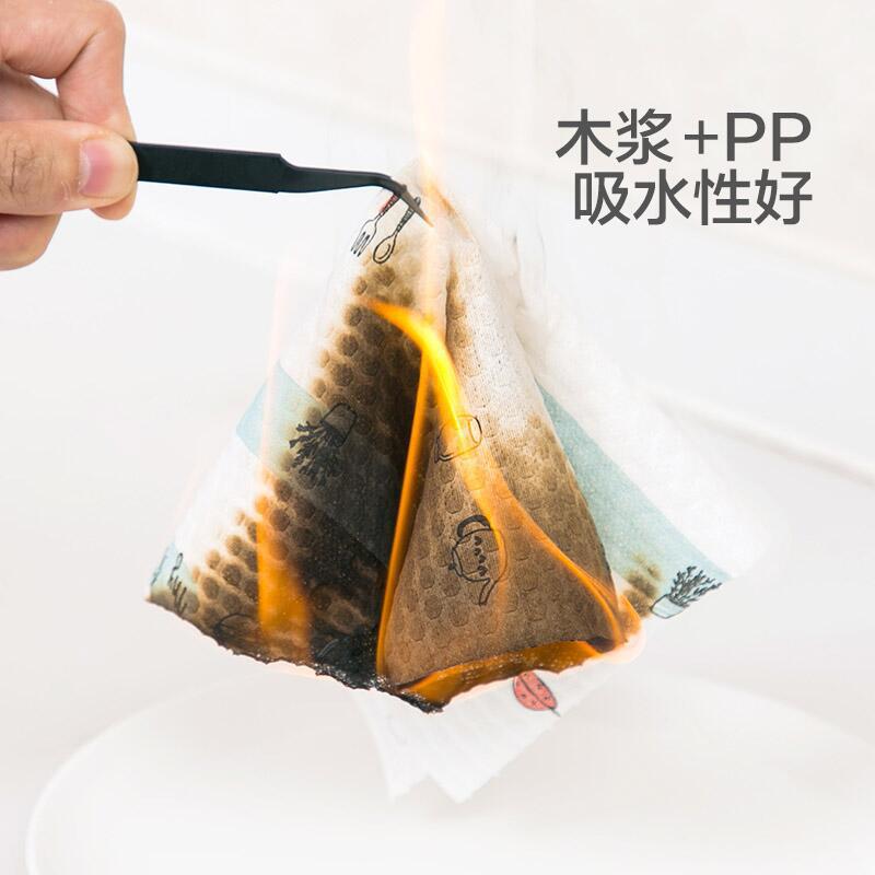 Dot-off type oil-free lazy person rag kitchen non-woven wet and dry dual-use household cleaning towel disposable dish washing