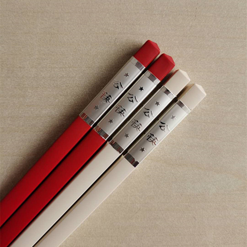 批發合金筷子 餐廳酒店家用高檔公筷加長 耐高溫消毒公筷刻字定制