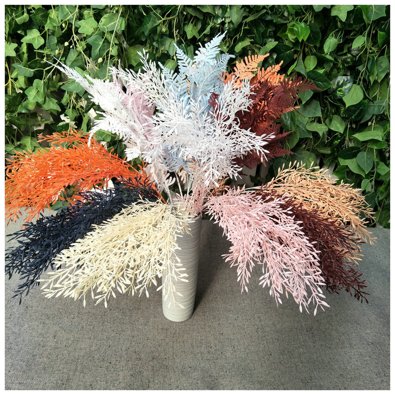 Artificial Misty Hehuan Grass Plastic Rice Grain Grass Wheatear Misty Misty Wedding Ceiling Flower Arrangement Decoration Asparagus Fern