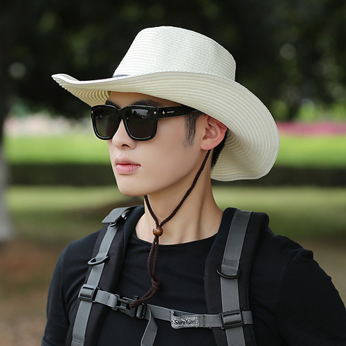 Men's sun hat summer fisherman hat sun protection face-covering cool hat beach hat men's summer hat denim sun hat