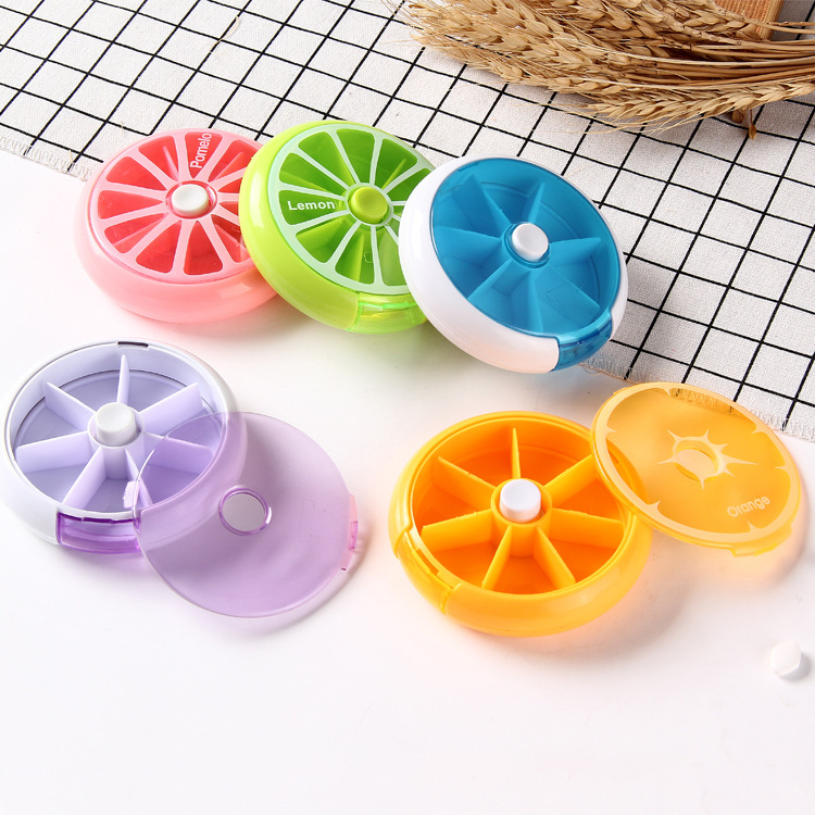 Portable mini cartridge 7 days Different pill storage box trumpet portable medicine pill box vitamin box