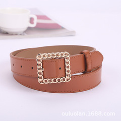 新款仿皮腰帶女時尚歐美ins風潮流學生褲帶仿皮皮帶女廠家直銷