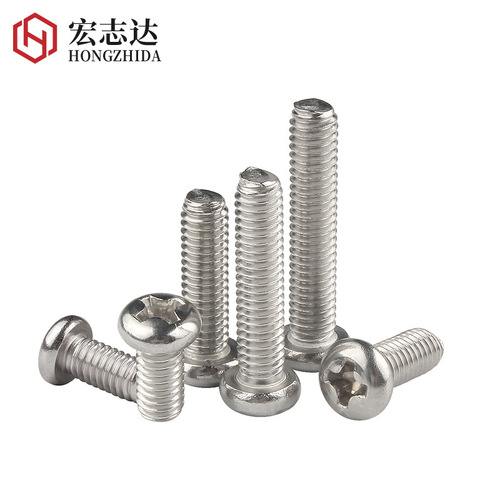 Nickel-plated cross recessed round head machine wire screws GB818 fastener screws PM pan head screws M1.4M2M3M4