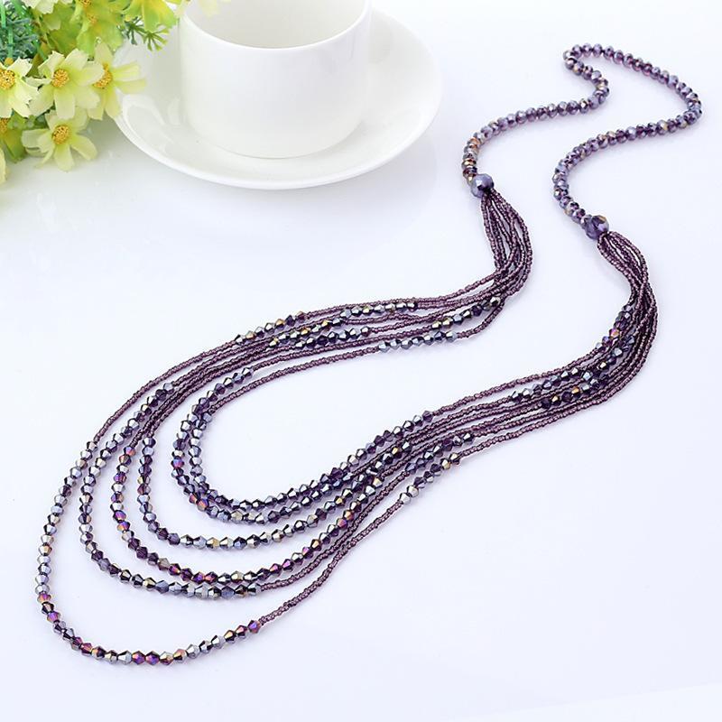 Party, Stage, Shopping Occasion Glass/Colored Glaze Material Simple Style Geometric Glass/colored Glaze Women's Necklace