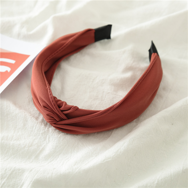 Simple Style Solid Color Cloth Hair Band display picture 5