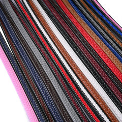 新款扁皮繩車線 編織繩扁形編織皮繩 皮革編織繩手鐲鑰匙扣配件