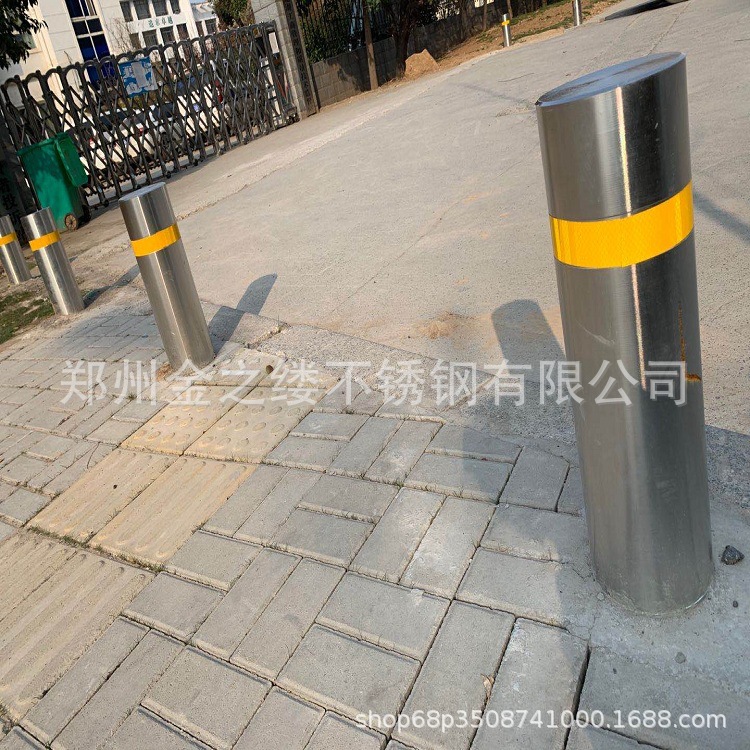 加厚加重固定不锈钢警示柱道路不锈钢路桩阻车桩路障