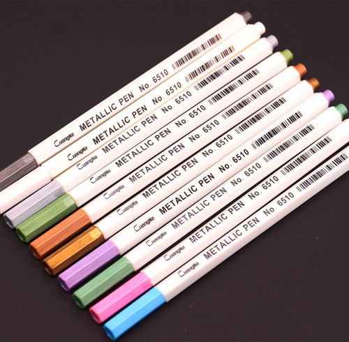 Guangna 6510 hard-head signature pen fire paint seal special metal pen photo album graffiti water-based paint pen marker pen