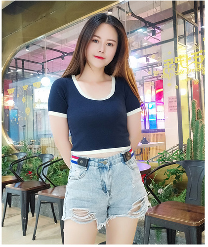 Men's and Women's Lazy Invisible Hiding Elastic Belt with Buttonless Decoration Jeans Trend Manufacturer