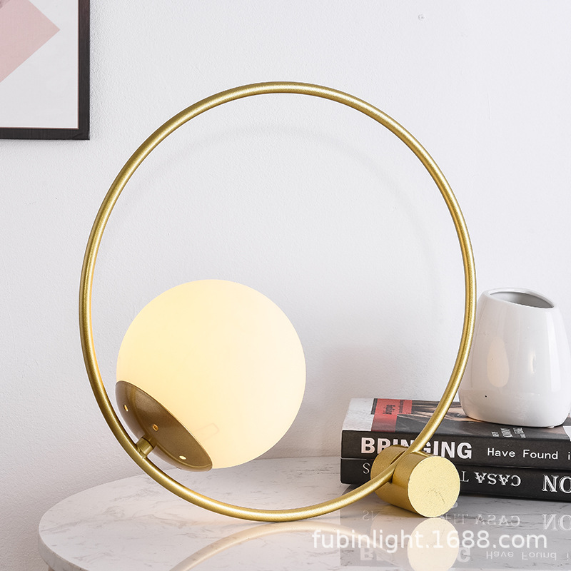 Modern minimalist bedroom Bedside Table lamp Northern Europe a living room Study Template Decorative table lamp Warm Hotel rooms Table lamp