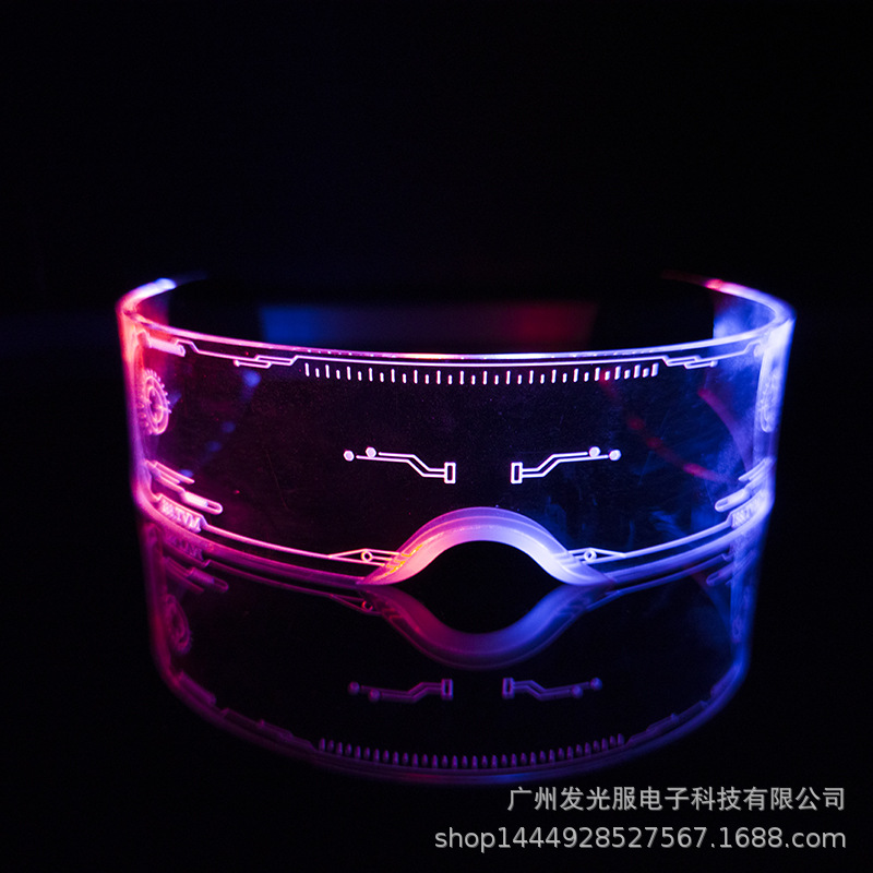 led glasses Acrylic Colorful luminescence Fluctuate Flicker party Disco dancing Atmosphere Cheer science and technology science fiction glasses