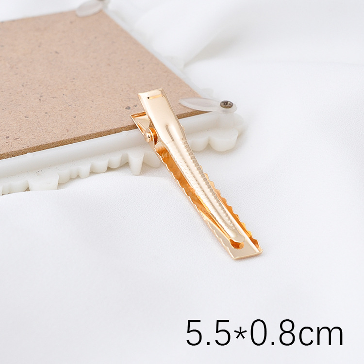 Clip de pico de pato dorado clip lateral clip cuadrado horquilla colgante plateado color retención accesorios para el cabello tocado accesorios de material hecho a mano básico