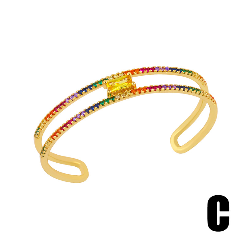 Bohemian Rainbow Bracelet Retro all-match Open Bangle Jewelry Gift wholesale nihaojewelry