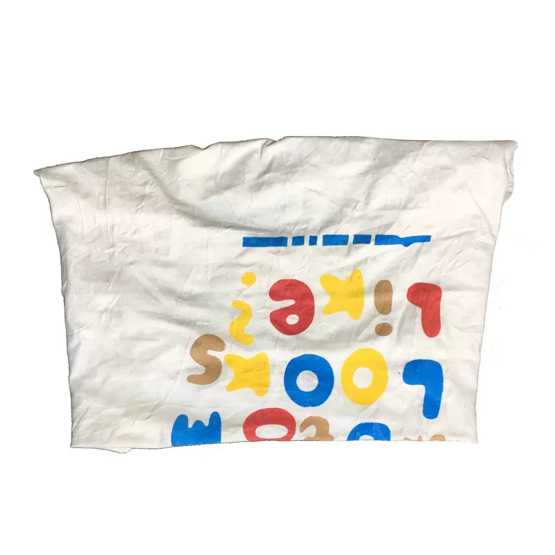 全棉白色印花LOGO擦机布无尘吸水吸油布揩布抹布废布纯棉破布