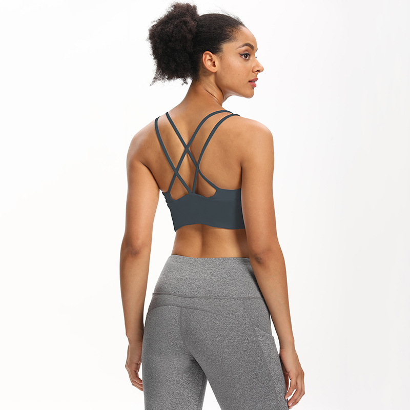 一件代發(fā)lulu同款瑜伽健身內(nèi)衣交叉舒適高強度跨境新款運動內(nèi)衣