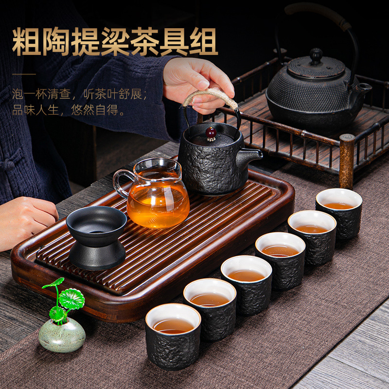 高端礼品定制 粗陶提梁壶茶具 商务活动伴手礼 年会礼品 牛年礼物