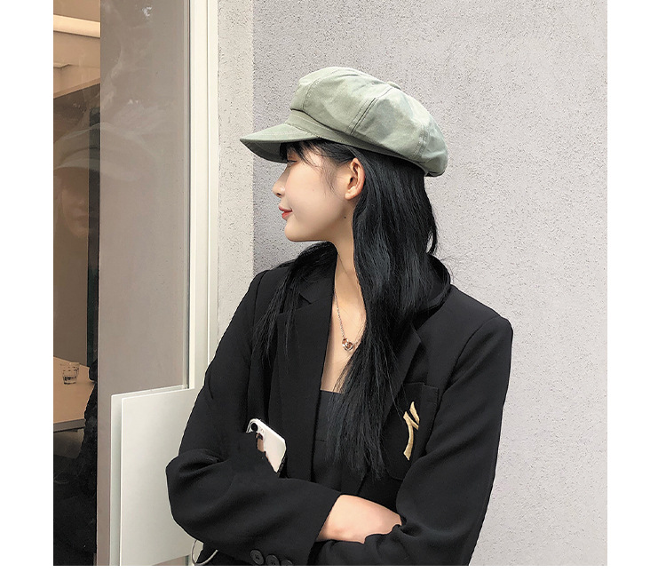 Pure color octagonal autumn and winter sun hat NSTQ24734