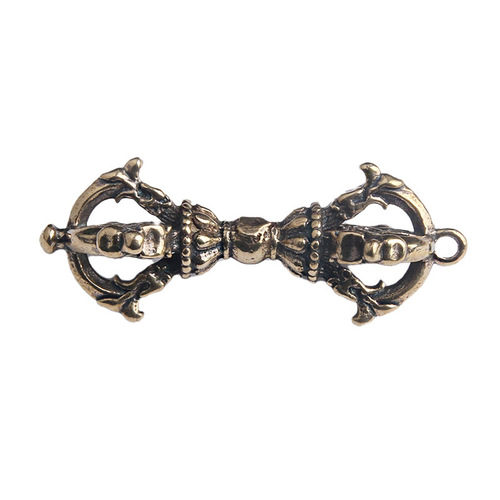 Brass retro old Tibetan Tantric instrument fine steel magic pestle key chain pendant security pendant small copperware