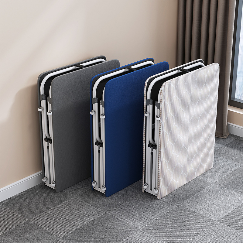 加固硬板折叠床办公室午休单人木板床家用成人二折便携简易午睡床