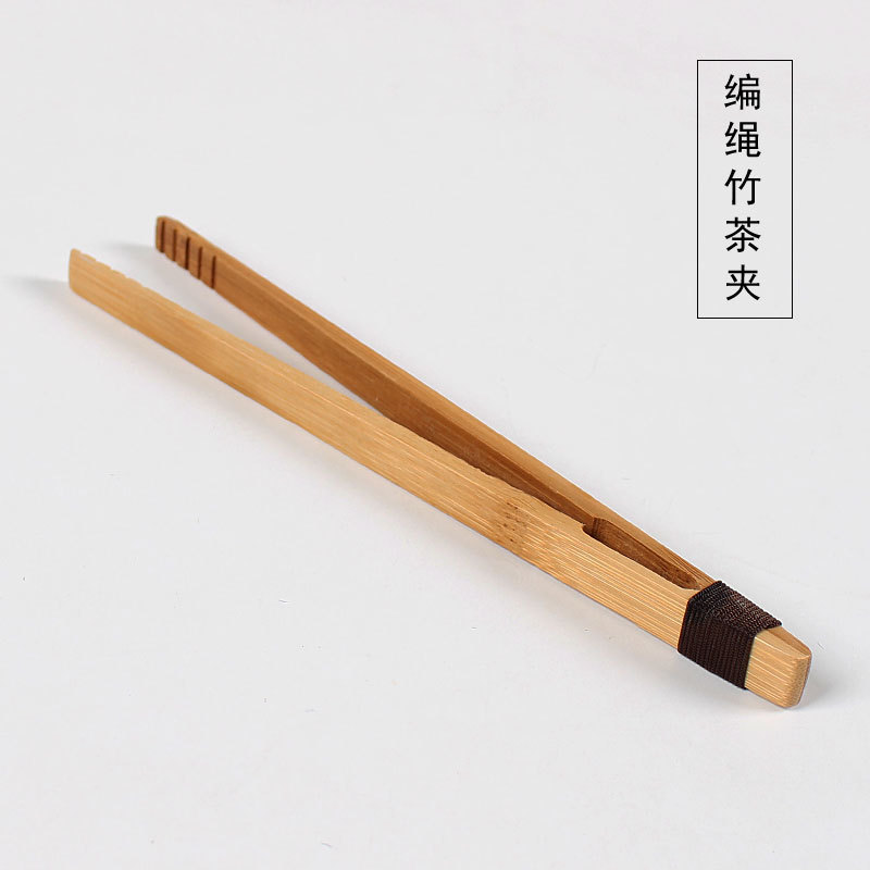 꼰 로프 대나무 차 클립