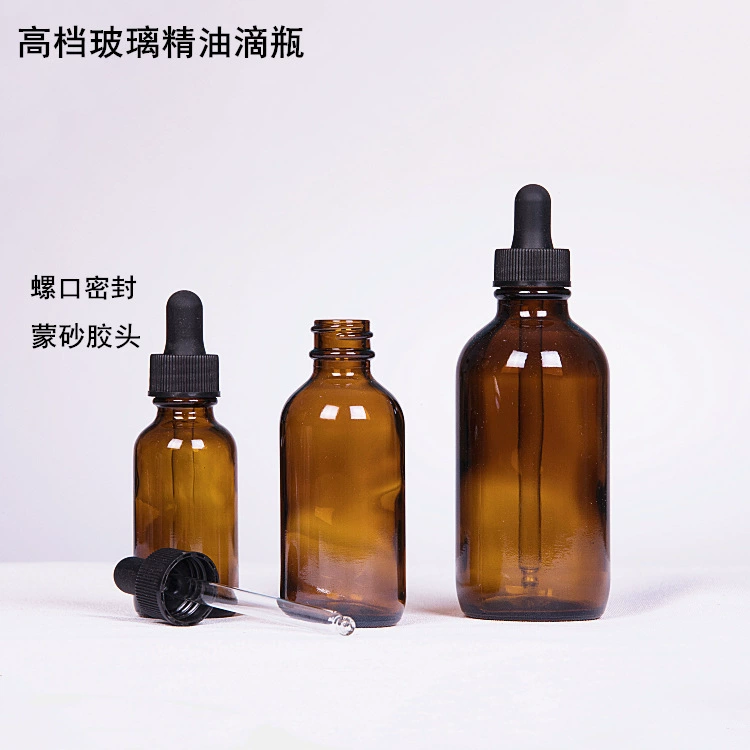В наличии оптом 30 60 125 мл прозрачный коричневый стеклянный флакон-капельница с резиновой головкой флакон-капельница с эфирным маслом герметичный Небольшой флакон-капельница