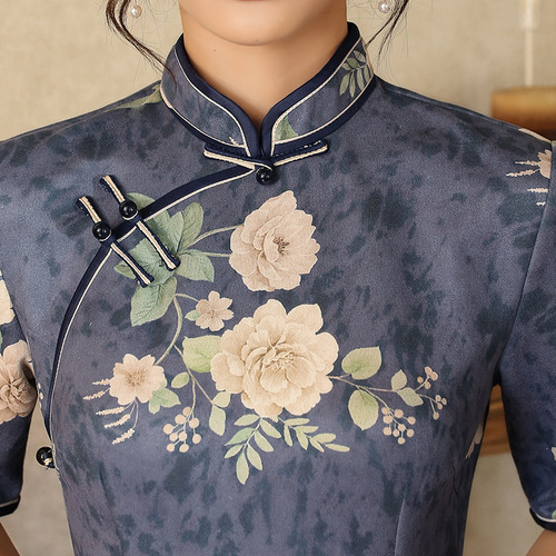Women Chinese Dresses Cheongsam season suede cheongsam dress traditional cheongsam