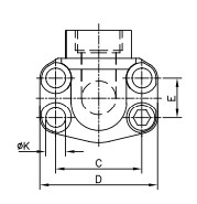 SAE法兰变内螺纹 直角7BFL9-W/7BFS9-W法兰变英制内螺纹