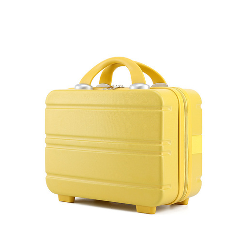 New Korean style Macaron 14-inch portable cosmetic case with printed LOGO mini lightweight cosmetic bag small suitcase
