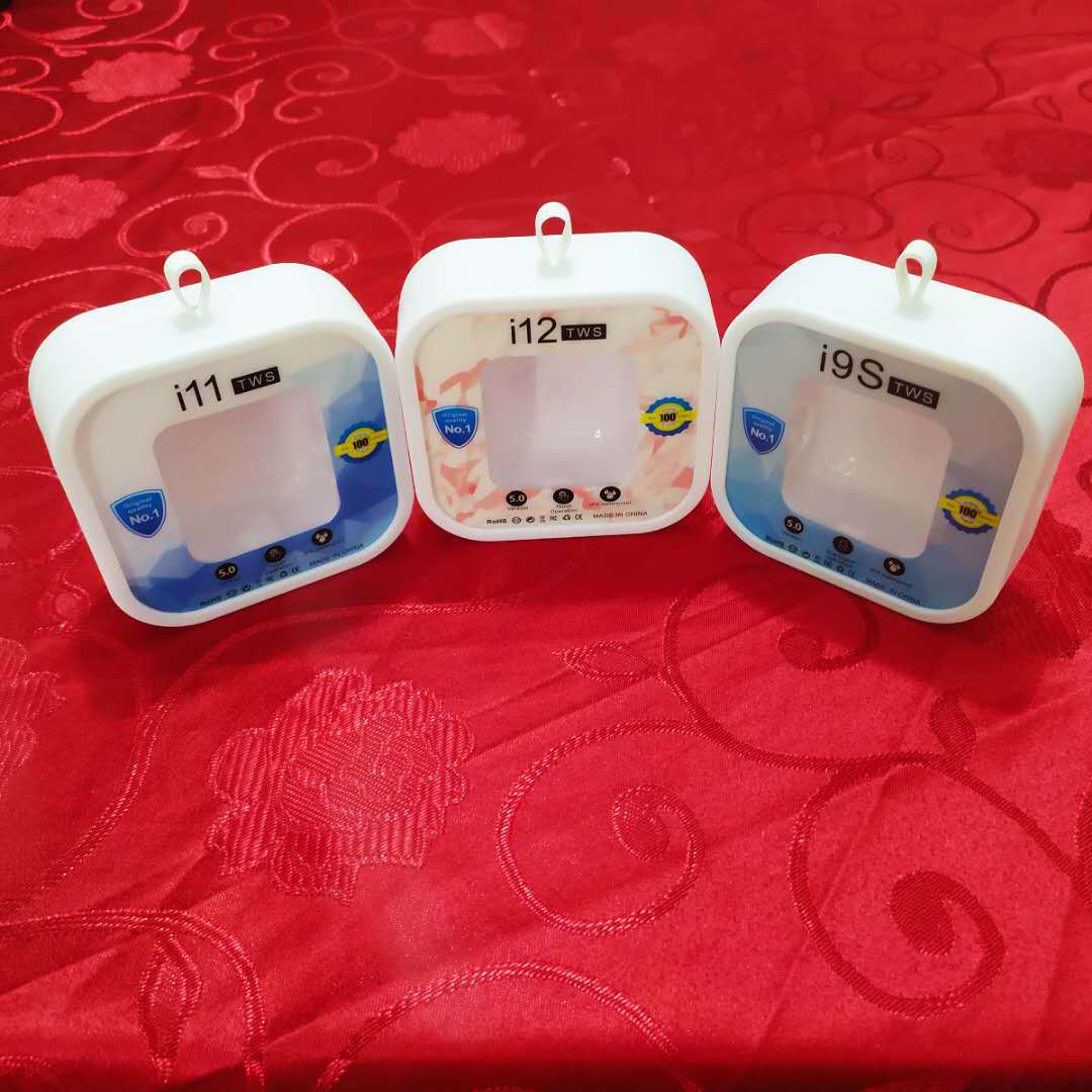 现货i9-i10-i12蓝牙耳机透明塑料包装盒