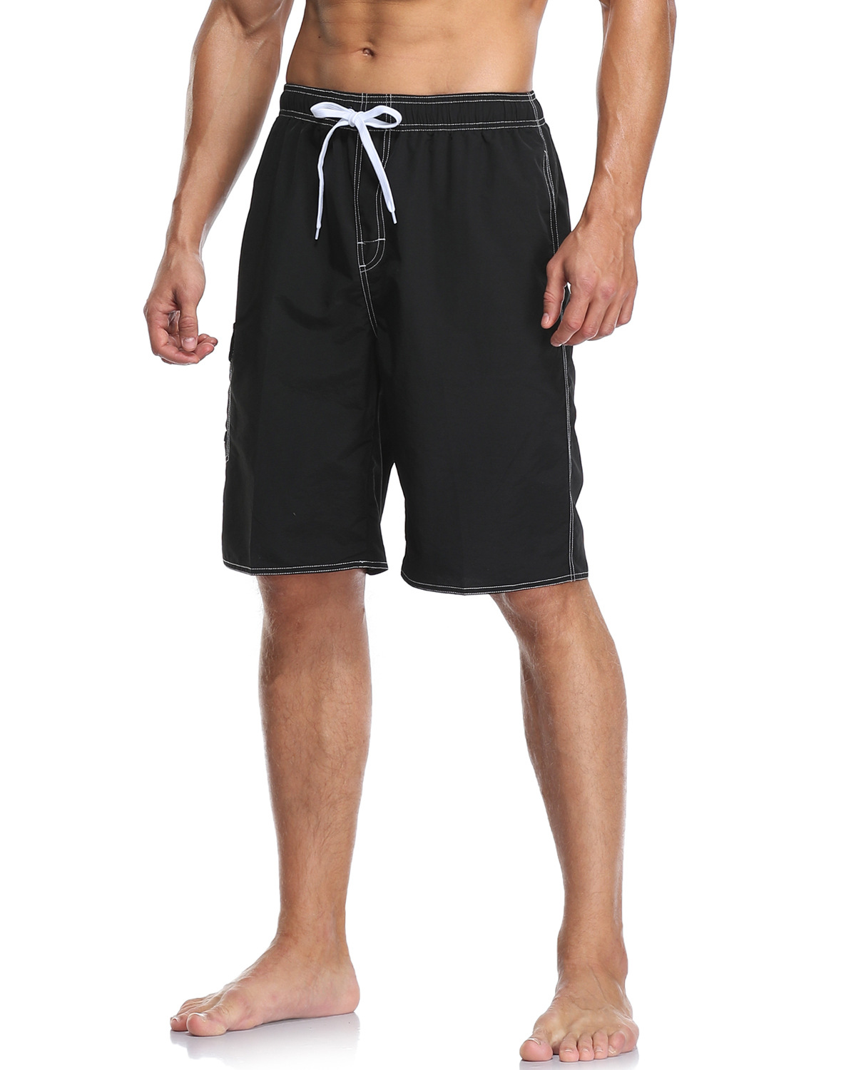 Men's beach summer surfing pants, men's solid color large shorts, loose and quick drying_voghion.com