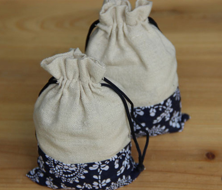 工厂厂家上新定制抽绳麻布束口工艺袋 小物件饰品袋 电子珠宝包装