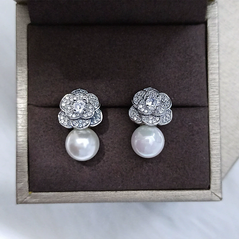 Серьги из жемчуга, японского и корейского, серебро 925 пробы, легкий люксовый стиль, подарок на день рождения