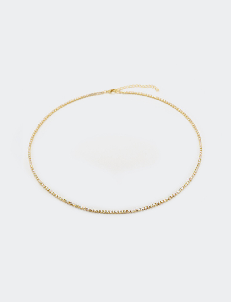 Fashion Geometric Chain Zircon Copper Necklace display picture 3