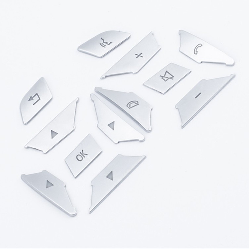 Aplicable a Mercedes-Benz GLK260 viejo C200 E260 CLS ML GL modificado volante botón pegatinas decorativas