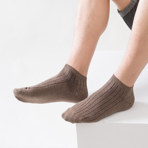 High-end pure cotton boat socks for men, pure cotton solid color men's socks, deodorant, men's socks, shallow socks, individually packaged