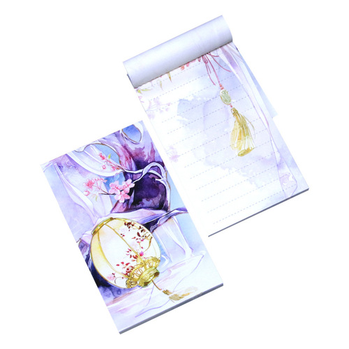 Ancient style note pad, portable tear-off small book, retro simple illustration, hand ledger, notepad, cultural supplies