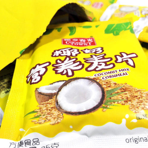 Hainan Specialty Chunguang Food Coconut Milk Nutritious Oatmeal 550g Nutritious Breakfast Instant Oatmeal