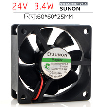 正品SUNON GM2406PTVX-A 24V 3.4W 6025 6CM 超静音 2线 散热风扇