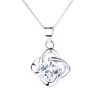 Necklace, pendant, silver 925 sample, Korean style, simple and elegant design, wholesale