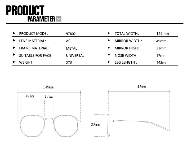 Retro Color Block Solid Color Ac Square Full Frame Glasses display picture 5