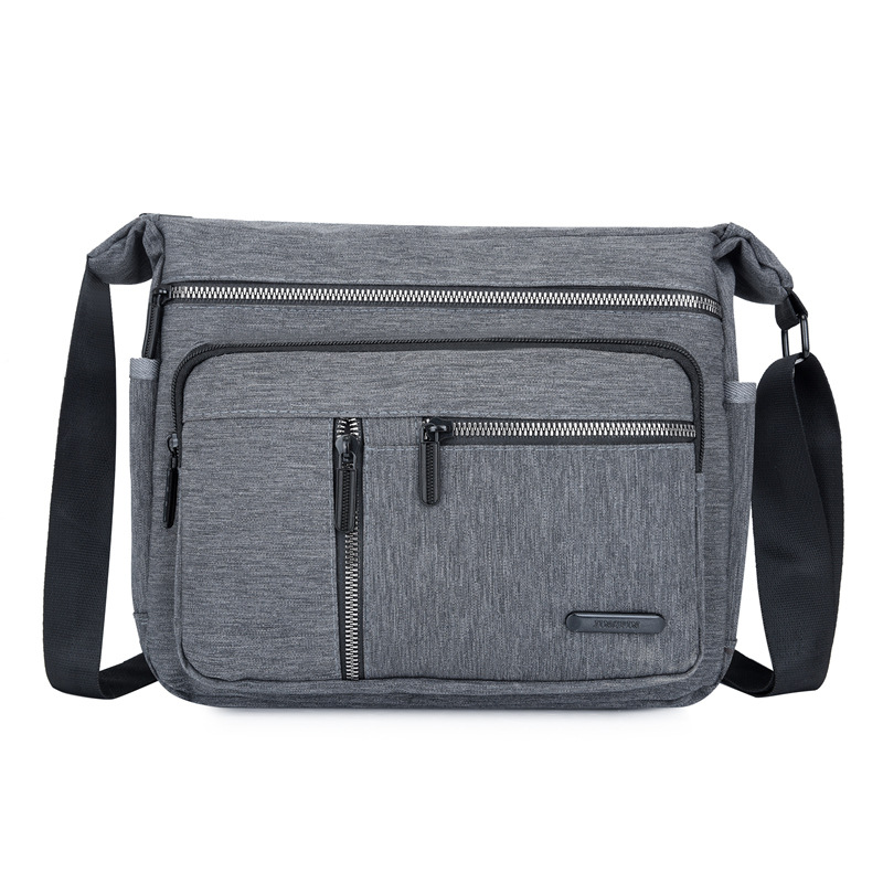 新款防水尼龙布男士休闲单肩包斜跨大包多功能工具耐磨包加工定制