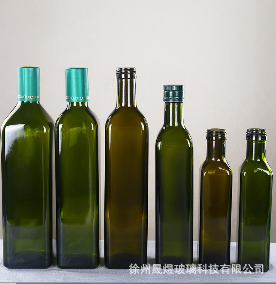 橄榄油玻璃瓶山茶油瓶方型葵花油瓶750ml橄榄油瓶麻方形大容量