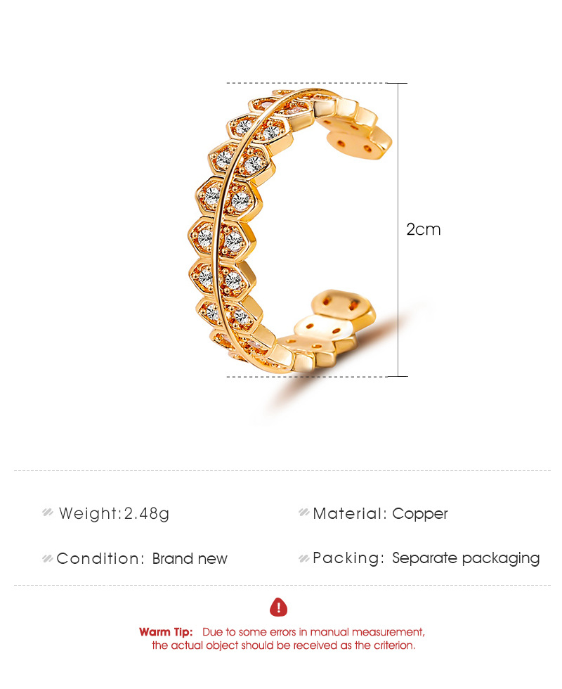 new ring triangle zircon ring personalized gear design sense opening