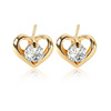 Fashionable metal zirconium heart-shaped, earrings, European style, ebay, Amazon, simple and elegant design