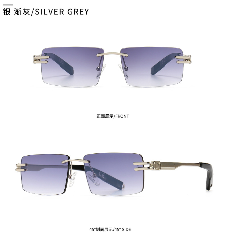 Cross-border Foreign Trade New Modern Retro Square Frame Narrow Sunglasses Ins Style Street Shot Big Brand Sunglasses 2a180 display picture 10