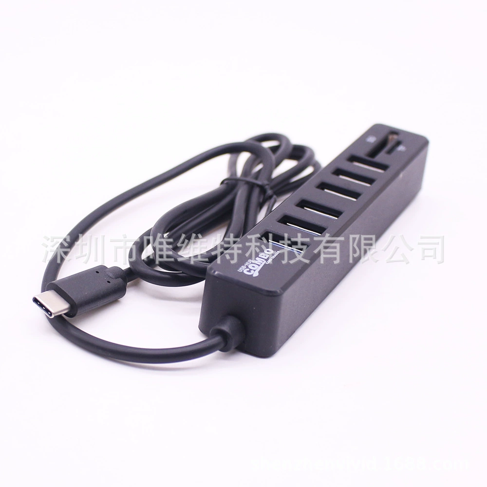 Фабричная прямая продажа скидка Тип C хаб многофункциональный USB3.1 разделитель OTG хаб TF/SD картридер